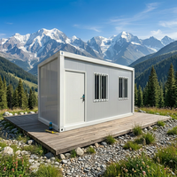 Casa Contenedor Modular Prefabricada de Acero Resistente de 20 pies/40 pies, Cabaña Prefabricada para Refugio de Emergencia