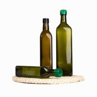 Bouteilles en verre de luxe de 100 ml à 1000 ml pour vinaigre et huile d'olive, avec bouchons à vis et becs verseurs, surface givrée