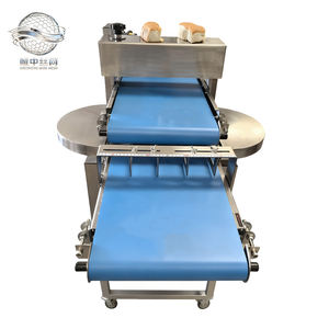 Trancheuses industrielles pour hamburgers Hot Dogs Full & 90% Half Cut <span class=keywords><strong>Hamburger</strong></span> Layer Cake Double Channels Slicer Machine pour restaurants - Product Image 1