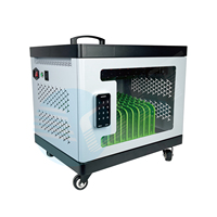 Armoire de charge pour tablettes mobiles d'école, 10 à 60 sorties, noire, USB, montage sur table