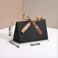 Versandfertige Schwarze Souvenir-Verpackungsboxen Großhandel Faltbare Verpackung Flache Verpackung Edle Geschenkboxen für Hochzeitsgäste
