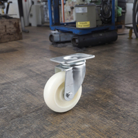 Roues pivotantes à roulement à billes en acier et nylon de 3 pouces Carsun avec protections filetées, capacité de charge de 100 kg, extra-résistantes pour chariot