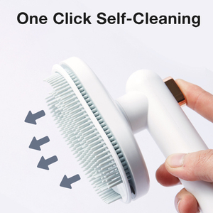 Cepillo de pelo para perros y gatos, herramienta de silicona para aseo de mascotas con rotación de 90 ° para mascotas Medianas a grandes, peine de depilación para mascotas - Product Image 3