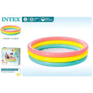 Piscine gonflable 147*33cm, capacité 275L, 3 arches, en PVC, pour usage extérieur, enfants, kits de réparation, PISCINA HINCHABLE - Product Image 1