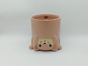 Simpatici piccoli animali <span class=keywords><strong>in</strong></span> piedi sulla sua <span class=keywords><strong>testa</strong></span> <span class=keywords><strong>in</strong></span> ceramica animali invertiti faccia vasi da fiori per soggiorno giardino - Product Image 3