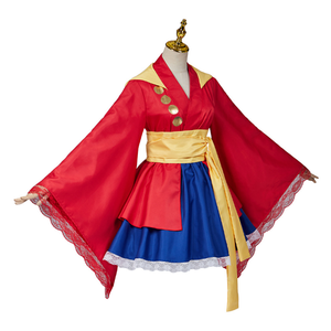 Nuevo Disfraz de <span class=keywords><strong>Anime</strong></span> One Piece, Kimono Japonés, Falda Loli, Kimono para Mujer, Disfraz de Halloween - Product Image 3