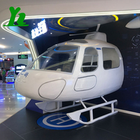Modelo de Helicóptero de Fibra de Vidrio Personalizado por Fabricante OEM, Decoración para Exhibición en Centros Comerciales, Carcasa de FRP