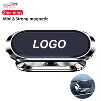 Support Téléphone Portable Magnétique Puissant OEM Mini Fixation Voiture Rotation 360 Degrés pour Tableau de Bord et Grille d'Aération Universel en Métal avec Clip Câble