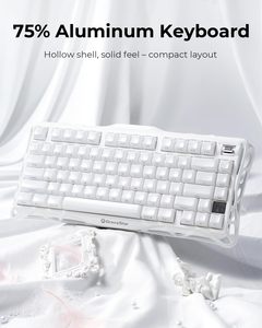 Clavier mécanique sans fil GravaStar Mercury K1 Tri-mode, 75 % en alliage d'aluminium, design exosquelette, connecteurs hot-swap, rétroéclairé, pour le gaming - Product Image 6