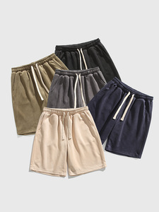Pantalones cortos de gimnasio personalizados para correr, estampado de tela de poliéster, ropa informal estilo Hip Hop, pantalones cortos lisos para deportes de ocio al aire libre para hombres - Product Image 6