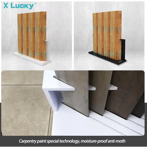 Plancher stratifié en bois massif avec base en métal personnalisé porte-bonheur plancher de plafond en métal présentoir à carreaux de céramique support en pierre - Product Image 4