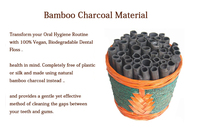 Fil dentaire biodégradable en charbon de bambou, vente en gros d'usine, soins bucco-dentaires, logo personnalisé OEM ODM pour coffret cadeau de fêtes pour usage domestique