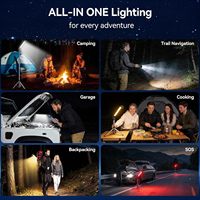 Lampe de travail LED télescopique OEM, lampe de camping, projecteur avec support pliable et tige extensible pour la chasse, le camping et la randonnée
