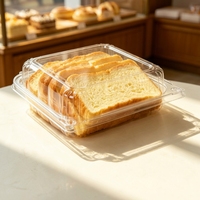 Boîte alimentaire rectangulaire en plastique jetable personnalisée avec couvercle pour le stockage des aliments de pique-nique