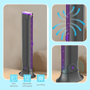 New Design Premium Bladeless Tower <strong>Fan</strong> Rechargeable Battery Powered Desktop <strong>Air</strong> <strong>Conditioning</strong> <strong>Fan</strong> with Button Control - Product Image 5