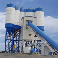 Centrale à béton autochargeante compacte HZS120 120m³/h avec mélangeur JS1500 1500L et système de dosage PLD3200, moteur électrique
