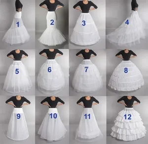 12 Farklı Stil Büyük Beden Düğün Kabarık Etek, Fırfırlı Teknik, %100 Polyester Malzeme, Balo ve Gelinlik İçin Çemberli Alt Etek - Product Image 2