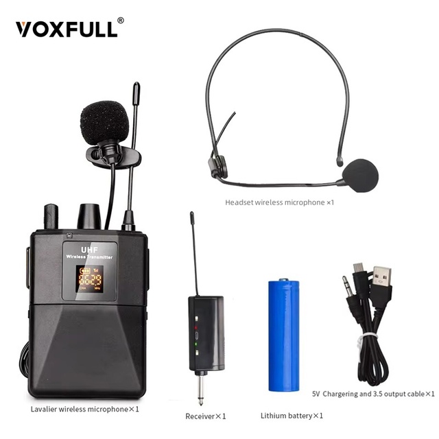 OEM Factory UHF Wireless Lavalier Lapel Microphone Professional Clip on Microphone for Teaching Sing Two
