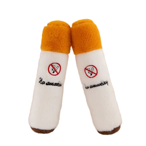 かわいいぬいぐるみモデルのシガレットバット面白い禁煙スリーピングドール暖かい快適な刺繍技術のためのストレス軽減 - Product Image 4