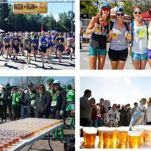 T-shirts de course et de bière 6K en sublimation intégrale, anti-humidité, séchage rapide, avec logo personnalisé, coupe ajustée, vente en gros - Product Image 2
