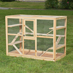 Gabbia Moderna per Criceti e Conigli di Grandi Dimensioni, Rack per Allevamento a Due Piani in Legno - Product Image 1