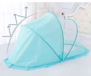 ZGBROTHERS Moustiquaires pliables personnalisées en bambou et bois pour bébés, nourrissons et enfants avec couverture anti-moustiques, yourte 128x65x50CM - Product Image 4