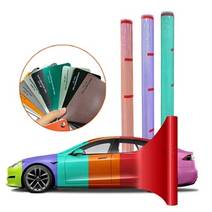 10 Years Warranty 1.52*<strong>3M</strong> TPU Color PPF Film Self Healing Satin Black Chrome <strong>Red</strong> Color Change Film Color PPF Wrap <strong>Vinyl</strong> Car Wrap - Product Image 1