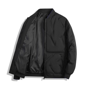 Giacca da <span class=keywords><strong>Uomo</strong></span> Invernale RUIQUWIN all'Ingrosso Nuova Giacca Imbottita Calda Tinta Unita con Tasche Casual Taglie Forti <span class=keywords><strong>Impermeabile</strong></span> - Product Image 4