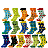 Chaussettes populaires mi-mollet à motifs de fruits et de dessins animés, design original classique et tendance pour hommes et femmes, vente en gros