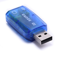 Externe USB Soundkarte 5,1 Kanal Audio Karte Adapter 3,5mm Lautsprecher Mikrofon Kopfhörer Interface für Computer DVD