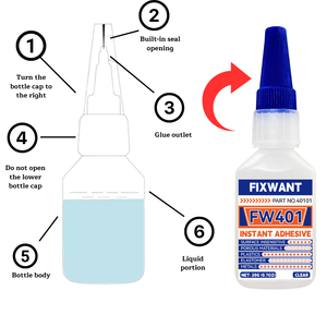 20g FIXWANT FW609 Super Glue Low Viscosity Cold Resistance for Plastic Rubber Metal Bonding Factory Direct OEM ODM - Product Image 6