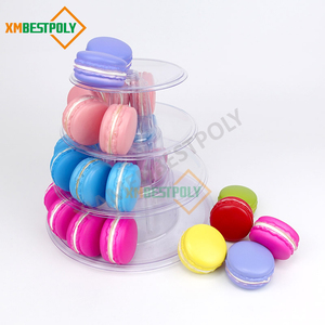 Offre Spéciale 4 Niveaux Macaron <span class=keywords><strong>Tour</strong></span> Macaron Cookie En Plastique Présentoir Dessert Cupcake Transparent Titulaire Emballage Pour <span class=keywords><strong>La</strong></span> Fête - Product Image 2