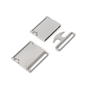 Side Release Buckle 50mm Zinc Alloy Silver Bag Hardware Durable Wear Resistant Backpack <b>Webbing</b> Accessory - Product Image 1