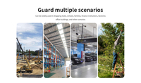 Cámara de Detección de Humo y Llamas Abiertas PTZ CMOS de Alta Sensibilidad, Inalámbrica, WiFi, con Almacenamiento en la Nube, Sistema de Alarma de Seguridad para el Hogar, CCTV
