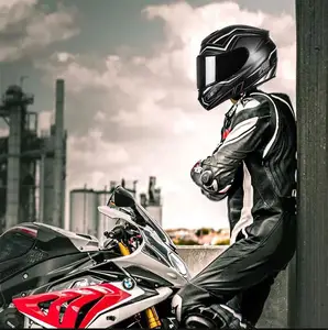 סופר ספטמבר מגניב DOT מאושר מלא פנים קסדת לאופנועים וקטנועים אנטי ערפל עדשת בטיחות קסדת אופנוע