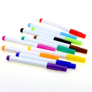 Bolígrafo líquido flotante de plástico para niños, rotulador de pizarra blanca con logotipo personalizado, bolígrafo flotante de agua mágico para pintura artesanal