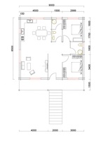 Vente Flash : Maison en Bois Européenne Traditionnelle Écologique, Villa Cabane Étanche à Deux Chambres, Kits de Cadres Préfabriqués pour Maison Familiale