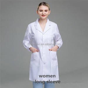 <span class=keywords><strong>Camice</strong></span> da laboratorio bianco personalizzato con logo unisex per <span class=keywords><strong>uomo</strong></span> e donna, a <span class=keywords><strong>maniche</strong></span> <span class=keywords><strong>corte</strong></span> o lunghe, per studenti, laboratori, corsi, uniforme da medico, infermiere. - Product Image 3