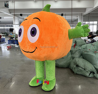 Costume de mascotte de citrouille gonflable Costumes de légumes de citrouille géante en peluche de 6,6 pieds à vendre