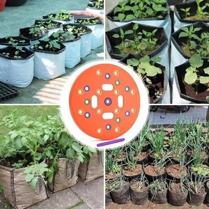 Novinter Seed Spacing Template Orange Plastic Garden Tool For Vegetable Planting - Product Image 3
