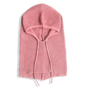 Damen Herbst Winter Gestrickter Kapuzenschal Multifunktional Einfarbig Integrierter Ohrenschutz Verdickter Warmer Nackenwärmer - Product Image 4