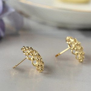 Orecchini a Perno Geometrici Cavi per Donne, Design Elegante a Linee, Accessori per Orecchie per Uso Quotidiano - Product Image 6