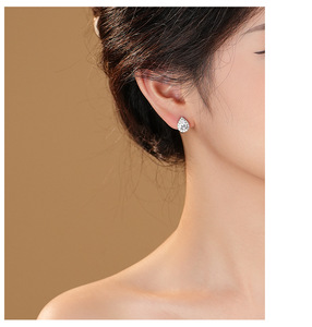 S925 Sterling Silver Sparkling Teardrop Cubic Zirconia <b>Clip</b> On Earrings For Women Trendy Bridal Luxury Wedding Fine Jewelry - Product Image 6