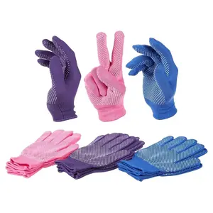 13 Gauge Knitted Polyester PVC Dots Gloves Nylon PVC Dotted Gloves For Work Working Hand Inspection Gloves