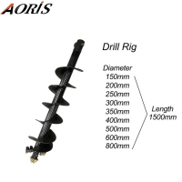 Foret de forage de roche résistant à l'usure de 100 mm à 1000 mm de diamètre pour mini-excavatrice, outil de forage de fondations