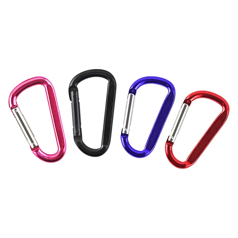 D Shape Aluminum Carabiner hook for Camping Hiking Traveling Keychain