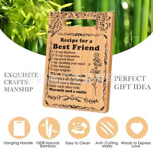 Ensemble de planches à découper en bambou, 4 pièces, ustensile de cuisine avec recette gravée, cadeau souvenir pour meilleur ami - Product Image 5
