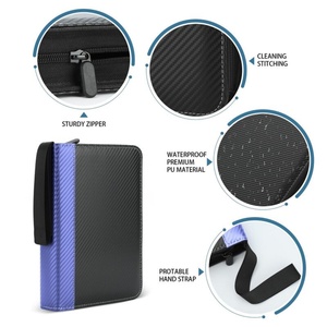 Wholesale Manufacturer Customized 12 Pocket Credit <b>Card</b> Pu Leather Button <b>Card</b> <b>Binder</b> with 35mm Thickness - Product Image 2