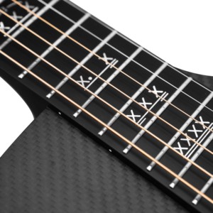 Guitare acoustique NATASHA 41 pouces Série X Carbon, corps en fibre de carbone <span class=keywords><strong>3K</strong></span>, 6 cordes en acier, finition mate, manche en acajou, HPL Ébène - Product Image 4