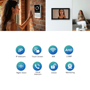 <span class=keywords><strong>Kit</strong></span> de Vídeo Porteiro Inteligente de Segurança Residencial com Sistema Tuya, Visiophone TCP de 10.1 polegadas, Câmera AHD, Comunicação Bidirecional, Conexão com Fio, IPS - Product Image 3